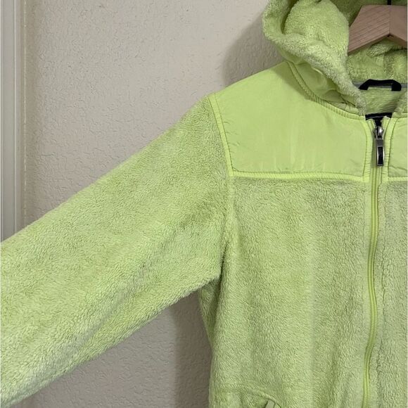 The North Face Oso Fleece Zip Up Hoodie Neon Yellow Gorpcore Style ARHB Size S - Picture 9 of 15